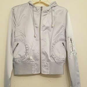 Beverly Hills Polo Club cropped silver jacket